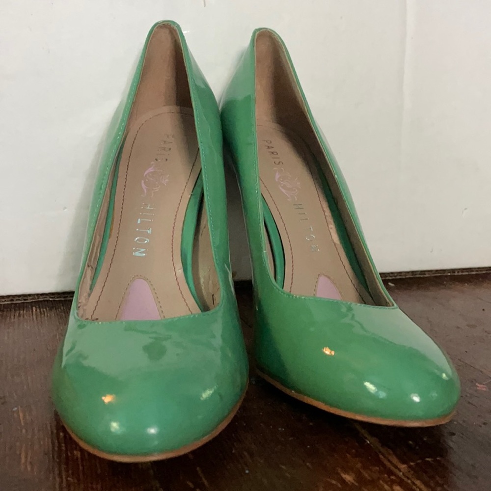 Green Paris Hilton heels